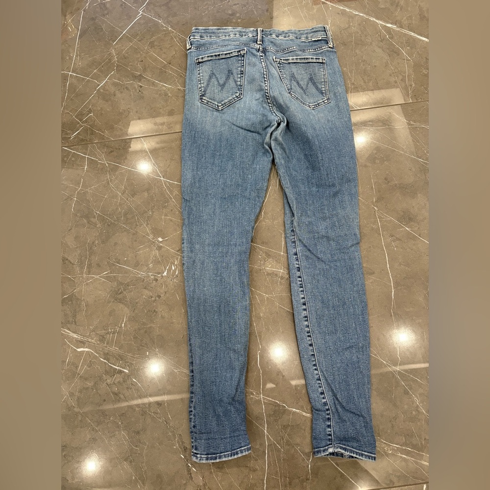 Mother The Looker Jeans Womens 28 Blue Groovin Skinny Stretch Denim Made USA